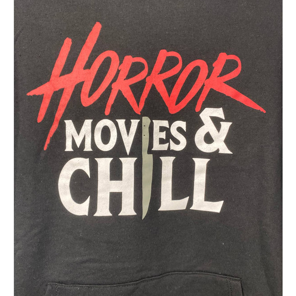 Wound Up Horror Movies & Chill Black Hoodie - NEW - Picture 2 of 13
